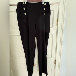 Gerard Darel Black Trousers with Button Detail